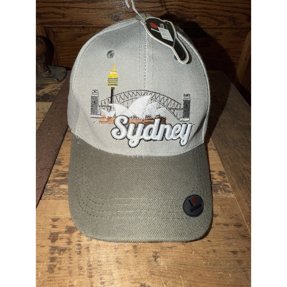 NEW Sydney Australia Hat Gray Baseball Cap Embroidered Logo